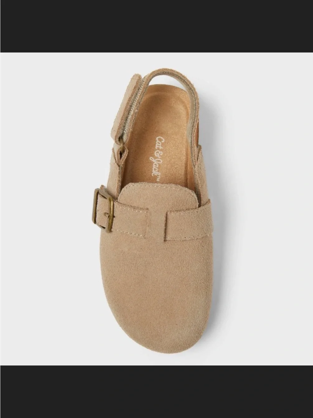 Cat & Jack NWT Toddler Berlin Kids Suede Slingback Clog - Tan